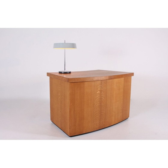 Image 1 of Vintage gebogen bureau in blond eiken, 1950