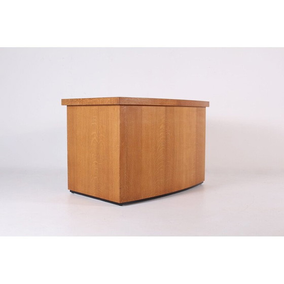 Image 1 of Vintage gebogen bureau in blond eiken, 1950