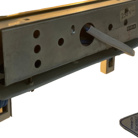 Image 1 of Doria Leuchten - Vintage / New Old Stock - Wandlamp met originele kap - Messing lampvoet - Duitsland, ca. 1970