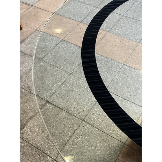 Image 1 of Vintage tafel van chroom en glas, 1990