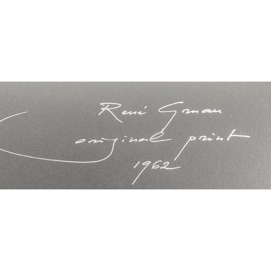 Image 1 of Vintage reclame-illustratie van René Grau voor Christian Dior, 1962