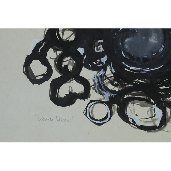 Image 1 of Vintage schilderij van Ebba Margareta Treutiger, 1965