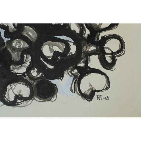 Image 1 of Vintage schilderij van Ebba Margareta Treutiger, 1965