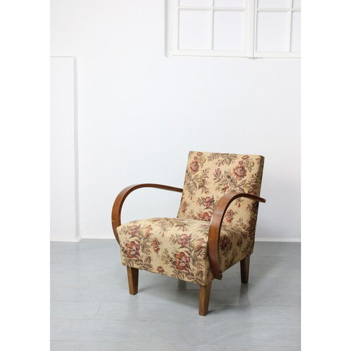 Mid-century Benthouten Jindrich Halabala fauteuil 1950