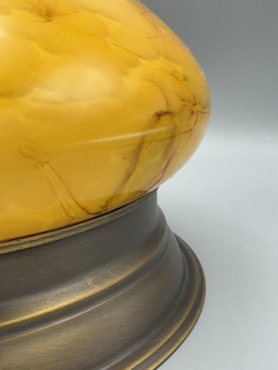 Image 1 of Art Deco Stijl Gemarmerde Plafondlamp