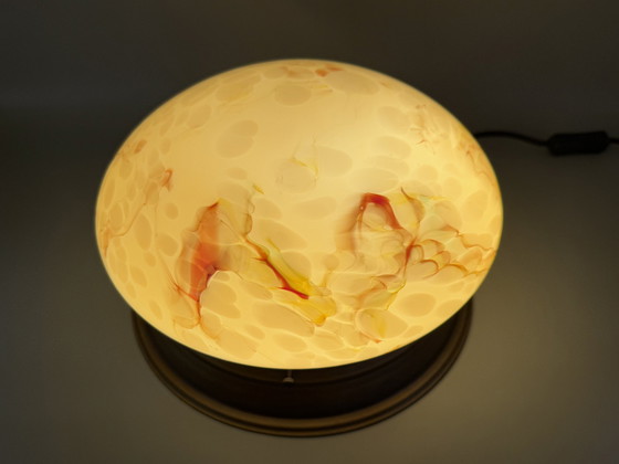 Image 1 of Art Deco Stijl Gemarmerde Plafondlamp