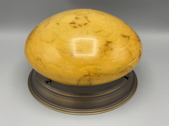 Image 1 of Art Deco Stijl Gemarmerde Plafondlamp