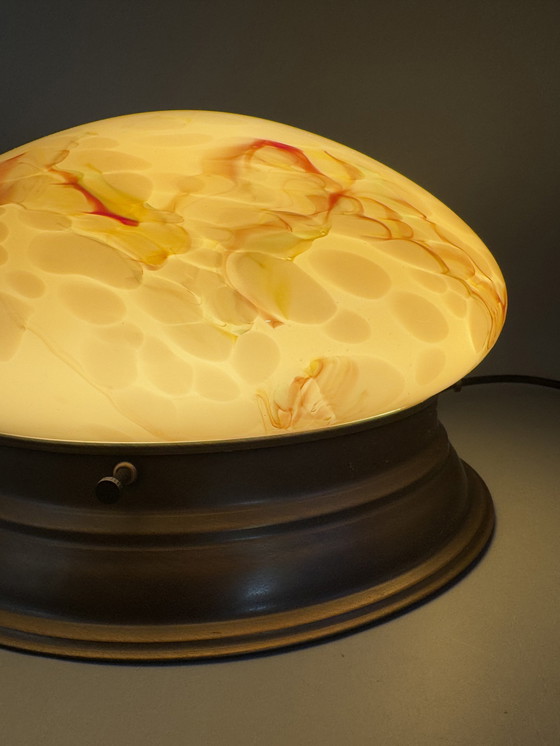 Image 1 of Art Deco Stijl Gemarmerde Plafondlamp