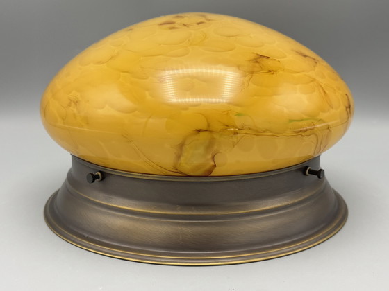 Image 1 of Art Deco Stijl Gemarmerde Plafondlamp