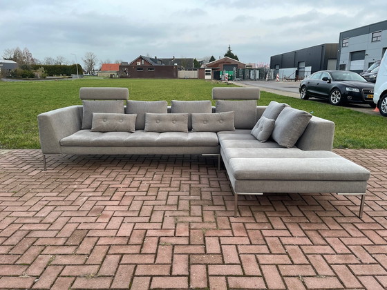 Image 1 of Montel Grijze stoffen hoekbank