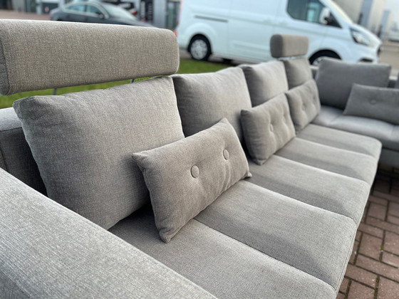 Image 1 of Montel Grijze stoffen hoekbank