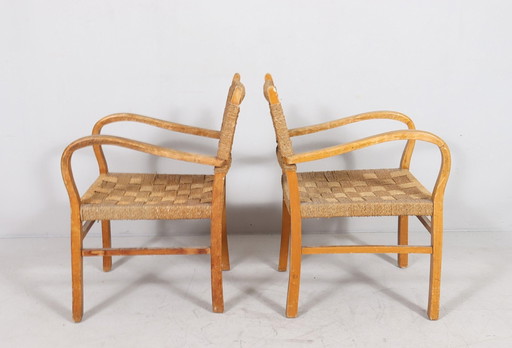 Set van 2 stoelen/armstoelen van Erich Dieckmann, Duitsland, 1950