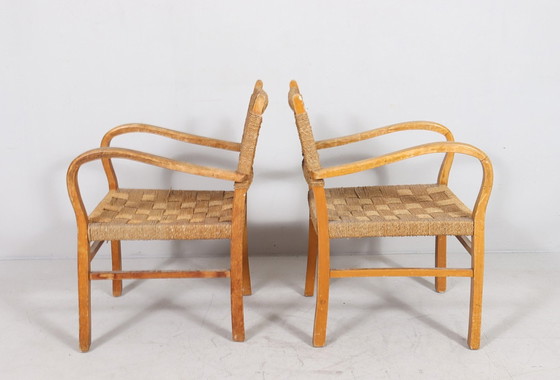 Image 1 of Set van 2 stoelen/armstoelen van Erich Dieckmann, Duitsland, 1950