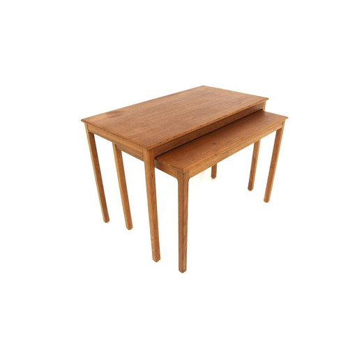 Vintage teakhouten nesttafel, Zweden 1960