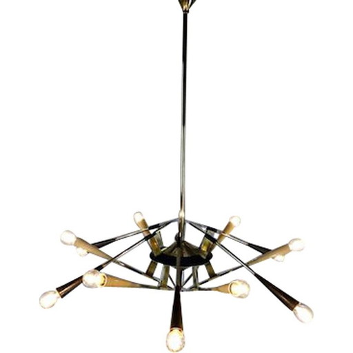Vintage hanglamp van Oscar Torlasco, Italië 1950