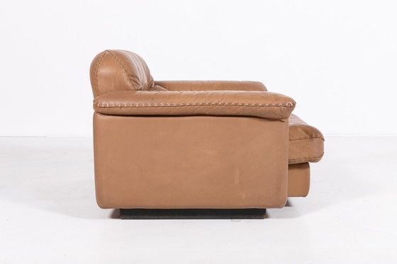 Image 1 of De Sede DS 101 bruin lederen loungestoelen, jaren 1970