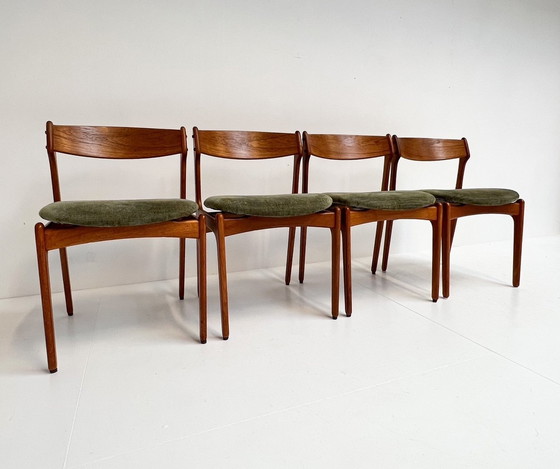 Image 1 of Set Van 4 Stuks O.D. Møbler Eetkamerstoelen, 1960'S