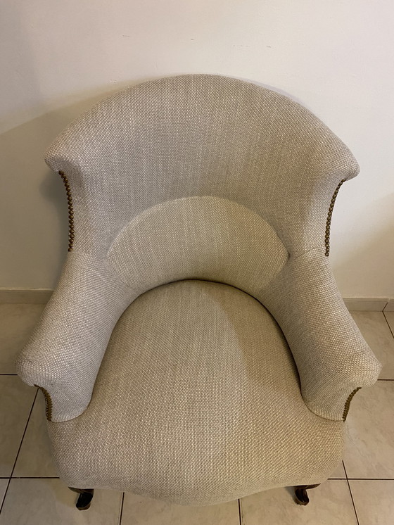 Image 1 of Antieke pad fauteuil