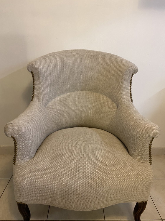 Image 1 of Antieke pad fauteuil