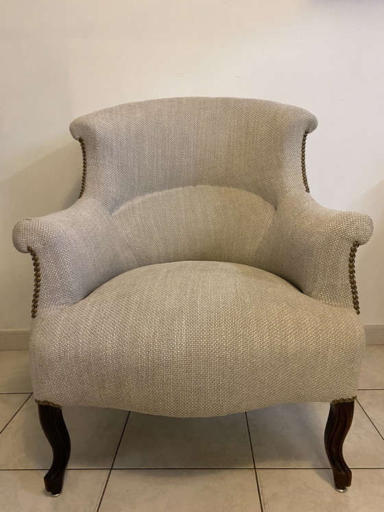 Image 1 of Antieke pad fauteuil