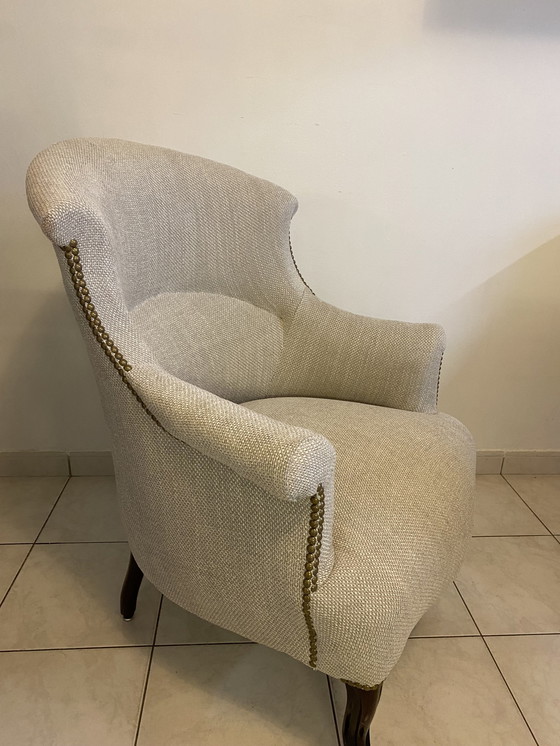 Image 1 of Antieke pad fauteuil