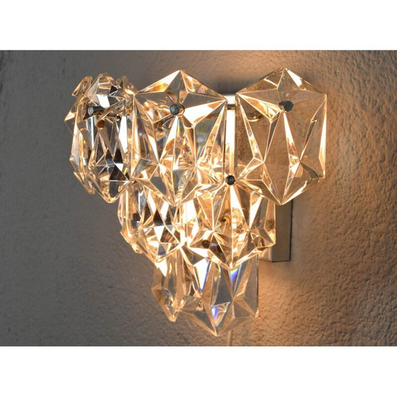 Image 1 of Mid century wandlamp Kinkeldey van chroom en kristal, Duitsland 1960