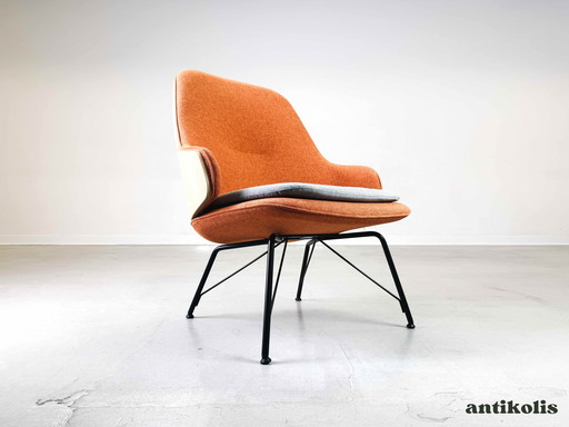 Italië Design fauteuil Zanotta Frank Rettenbacher rood beuken