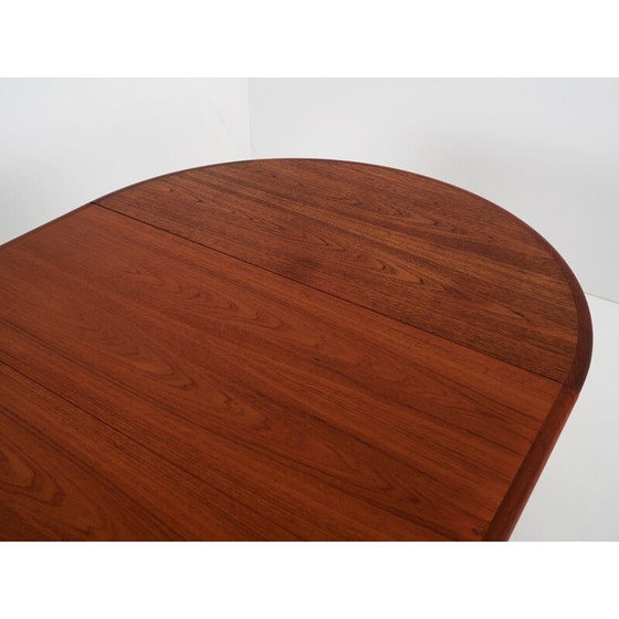 Image 1 of Vintage opvouwbare ronde tafel van teakhout, 1970