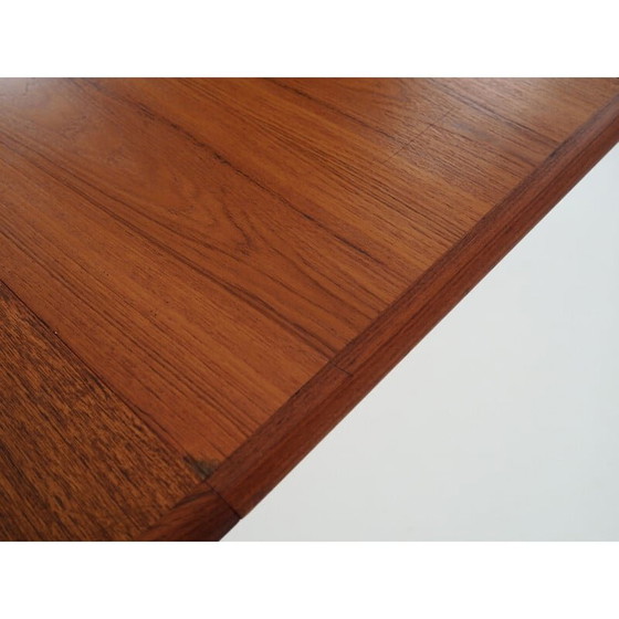 Image 1 of Vintage opvouwbare ronde tafel van teakhout, 1970