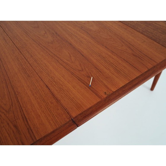 Image 1 of Vintage opvouwbare ronde tafel van teakhout, 1970