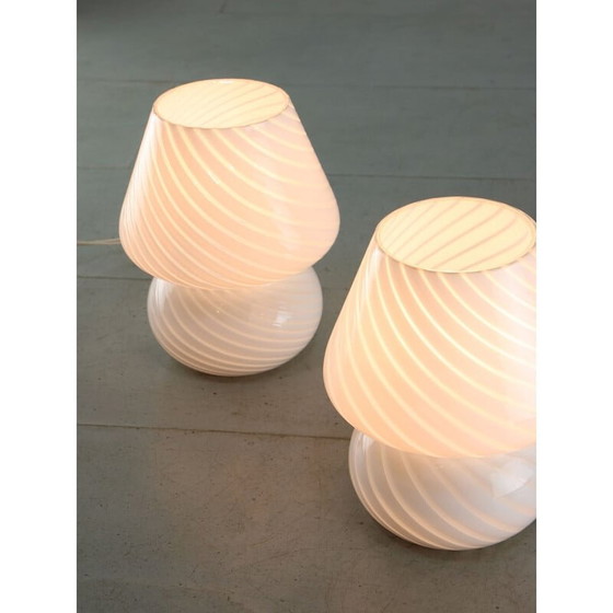 Image 1 of Vintage Murano glazen paddestoel tafellamp, 1970