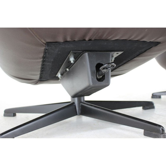 Image 1 of Paar vintage leren lounge fauteuils van Peem, Scandinavië 1970