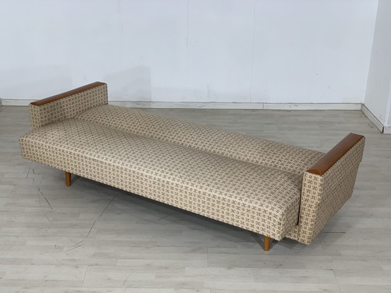 Image 1 of Mid Century bank slaapbank uitschuifbaar vintage daybed