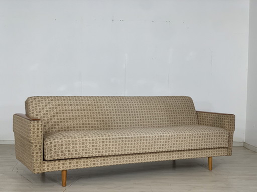 Mid Century bank slaapbank uitschuifbaar vintage daybed