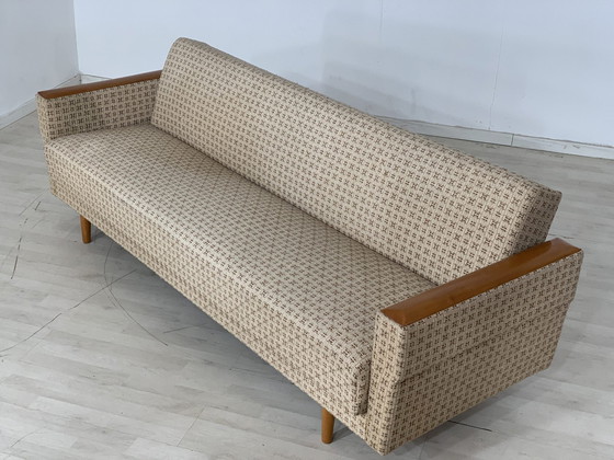 Image 1 of Mid Century bank slaapbank uitschuifbaar vintage daybed