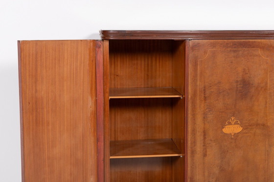 Image 1 of Sculpturaal Italiaans Mid Century highboard/kabinet uit 1950