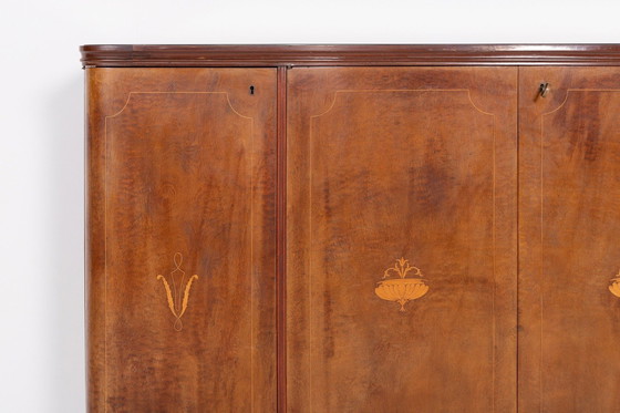 Image 1 of Sculpturaal Italiaans Mid Century highboard/kabinet uit 1950