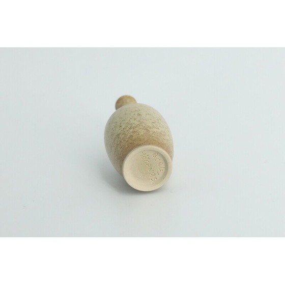 Image 1 of Set van 4 vintage bruin steengoed collectible vazen door Gunnar Borg voor Höganäs Ceramics, Zweden 1960