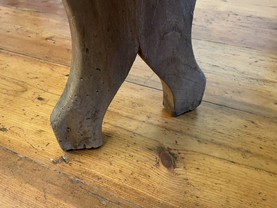 Image 1 of Lange Bank Kerkbank Frans Antiek 209 Cm. Kastanje