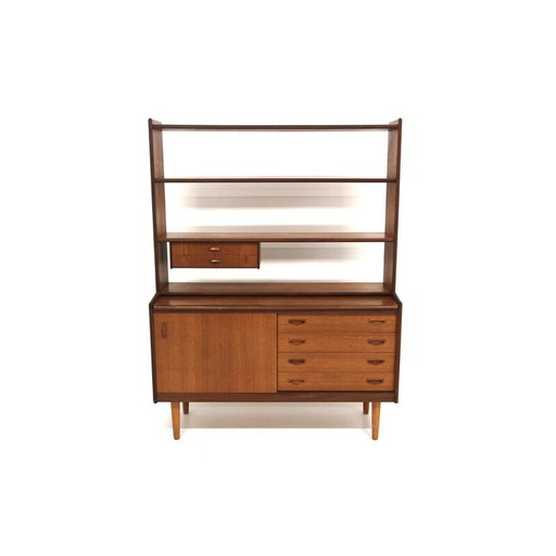 Vintage bureau van teak en beuken, Zweden 1960