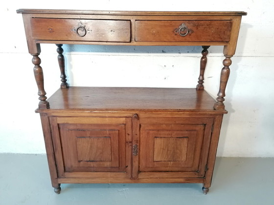 Image 1 of Vintage Landelijke Franse Sidetable - Halkast