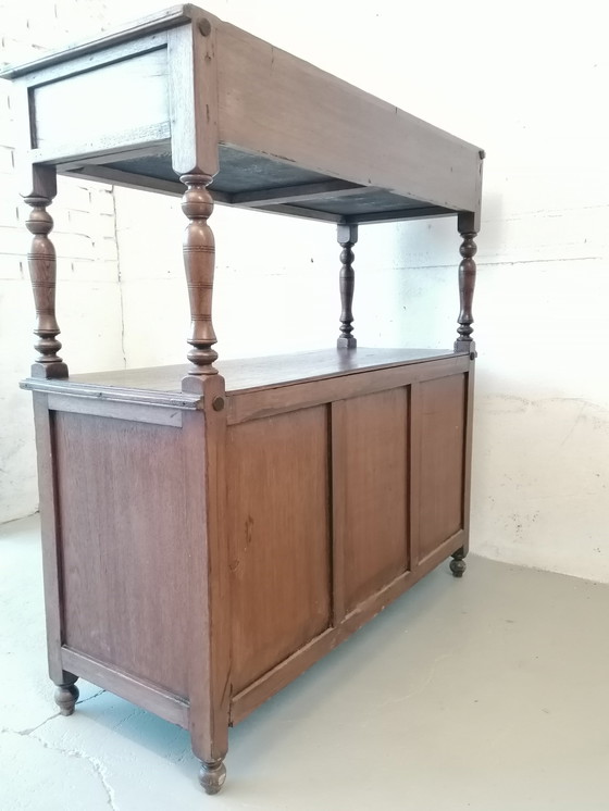 Image 1 of Vintage Landelijke Franse Sidetable - Halkast