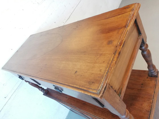 Image 1 of Vintage Landelijke Franse Sidetable - Halkast