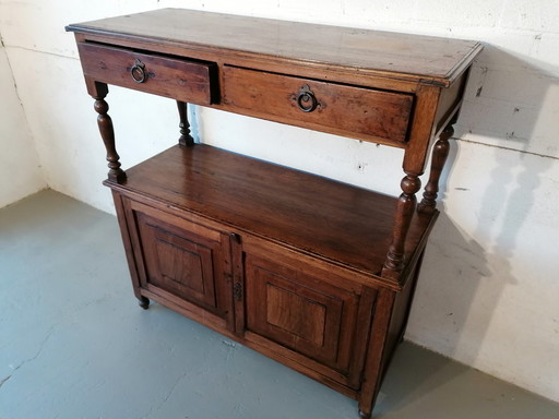 Vintage Landelijke Franse Sidetable - Halkast