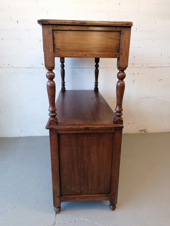 Image 1 of Vintage Landelijke Franse Sidetable - Halkast