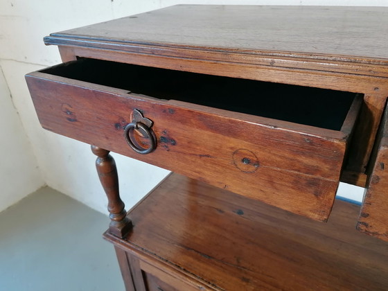 Image 1 of Vintage Landelijke Franse Sidetable - Halkast