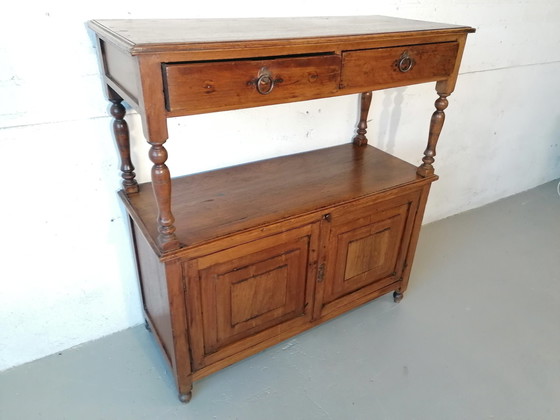 Image 1 of Vintage Landelijke Franse Sidetable - Halkast