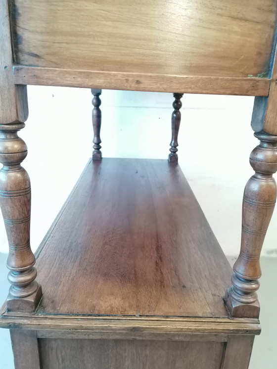 Image 1 of Vintage Landelijke Franse Sidetable - Halkast