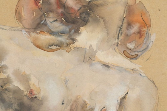 Image 1 of Franz Weinert - Vrouwelijk naakt/ Aquarel