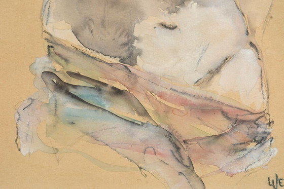 Image 1 of Franz Weinert - Vrouwelijk naakt/ Aquarel